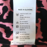 Wolford Leopard Print Long Sleeve Dress Pink/Black Stretch Knit Size Small