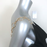 Alice + Olivia Riska Chain Strap Jumpsuit Black Satin Size 10 NEW