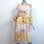 See By Chloe Tiered Long Sleeve Dress Multi Floral Print Georgette Size 38