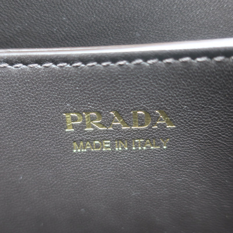 Prada Medium Buckle Belted Top Handle Bag Brown Suede Crossbody NEW