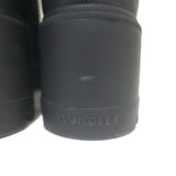 Moncler C Lug Sole Lace-Up Knee High Boots Black Leather Size 39