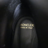 Moncler C Lug Sole Lace-Up Knee High Boots Black Leather Size 39
