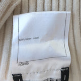 Chanel Textured Knit Tunic Sweater with Removable Belt Cream Wool Size 42