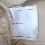 Chanel Textured Knit Tunic Sweater with Removable Belt Cream Wool Size 42