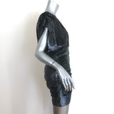 IRO Miracle Sequin Mini Dress Anthracite Size 38