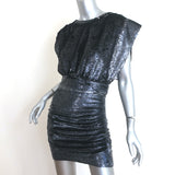 IRO Miracle Sequin Mini Dress Anthracite Size 38