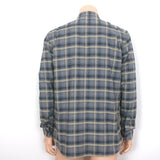 Vince Willow Plaid Button Down Shirt Gray Cotton Size Medium