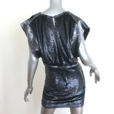 IRO Miracle Sequin Mini Dress Anthracite Size 38