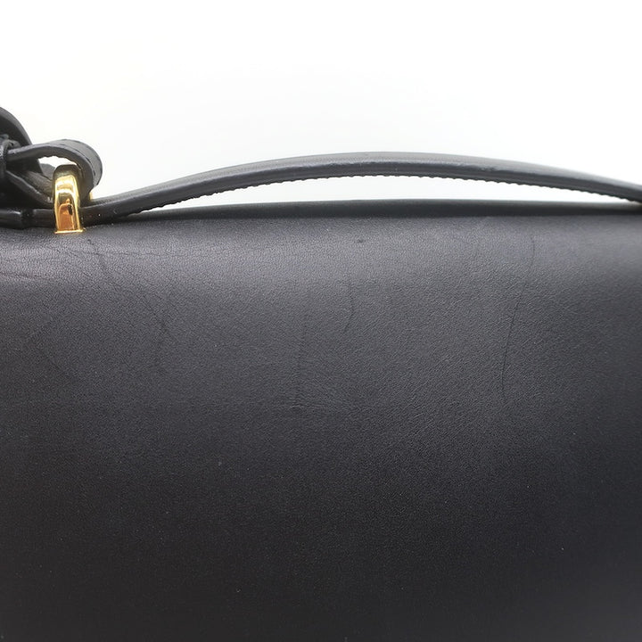 Salvatore Ferragamo Marisol Gancio Lock Mini Flap Bag Black Leather Crossbody