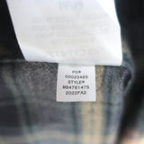 Vince Willow Plaid Button Down Shirt Gray Cotton Size Medium