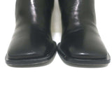 Ermanno Scervino Pierced Thigh High Boots Black Leather Size 38