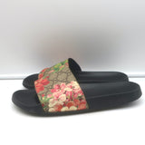 Gucci GG Blooms Pursuit Pool Slide Sandals Multicolor Canvas Size 41