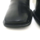 Ermanno Scervino Pierced Thigh High Boots Black Leather Size 38