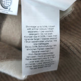 GANNI Crystal Button Cashmere Cardigan Beige/Cream Striped Size Extra Small