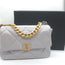 Chanel 19 20P Large Flap Bag Grey Quilted Leather Crossbody NEW