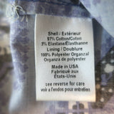 Caroline Constas Nella Puff Sleeve Top Blue Printed Stretch Cotton Size Medium