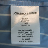 Jonathan Simkhai Broderie Anglaise-Embellished Wrap Top Blue Striped Size Large