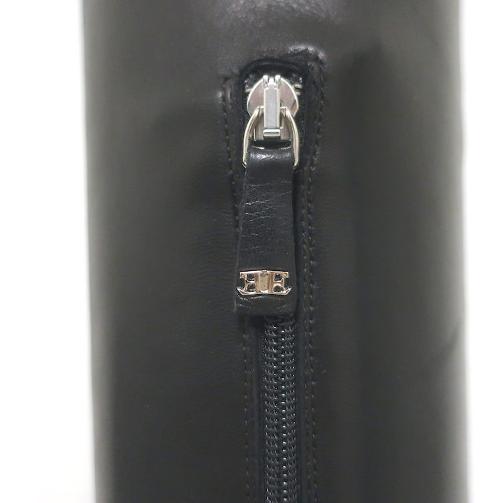 Ermanno Scervino Pierced Thigh High Boots Black Leather Size 38