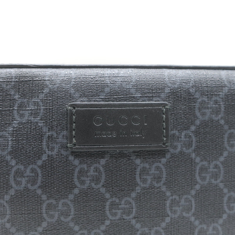 Gucci Small GG Supreme Crossbody Camera Bag Black Monogram Canvas &amp; Leather