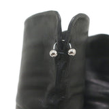 Ermanno Scervino Pierced Thigh High Boots Black Leather Size 38