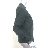 Gucci Shirt Leather-Trimmed Stretch Cotton Size 46 Long Sleeve Top