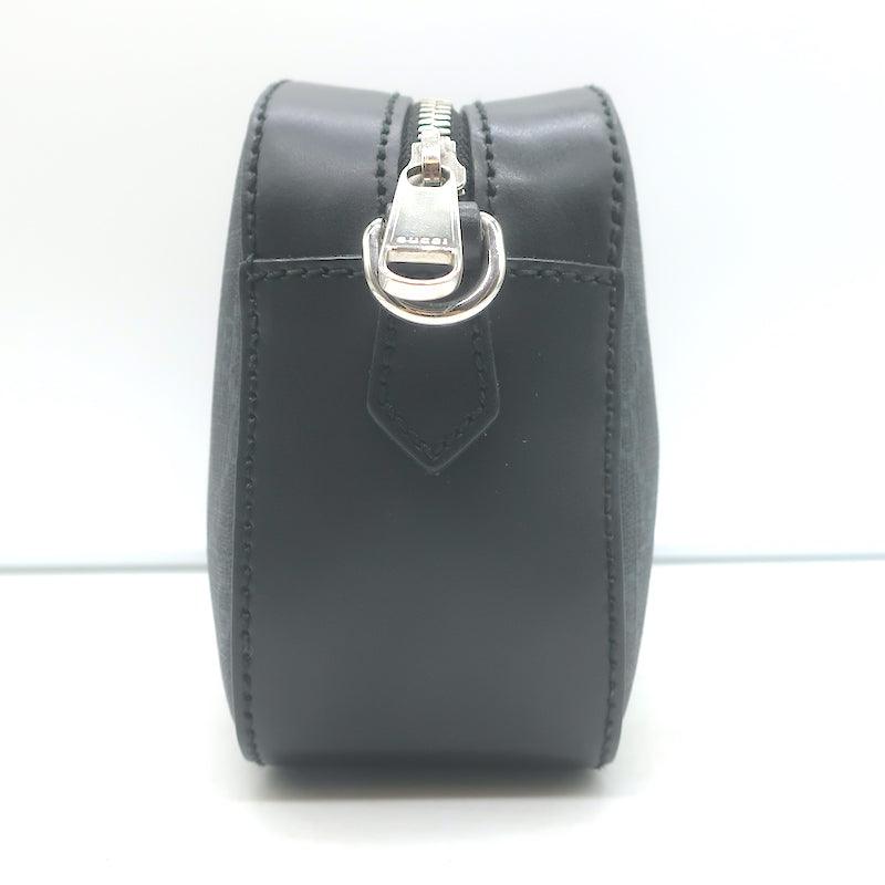 Gucci Small GG Supreme Crossbody Camera Bag Black Monogram Canvas &amp; Leather