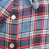 Marc Jacobs Sequined Collar Shirtdress Blue Plaid Size 4 Long Sleeve Mini Dress