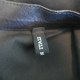 Gucci Shirt Leather-Trimmed Stretch Cotton Size 46 Long Sleeve Top