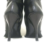 Ermanno Scervino Pierced Thigh High Boots Black Leather Size 38