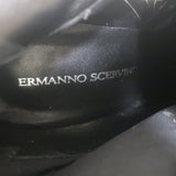 Ermanno Scervino Pierced Thigh High Boots Black Leather Size 38