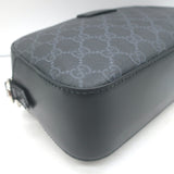 Gucci Small GG Supreme Crossbody Camera Bag Black Monogram Canvas & Leather