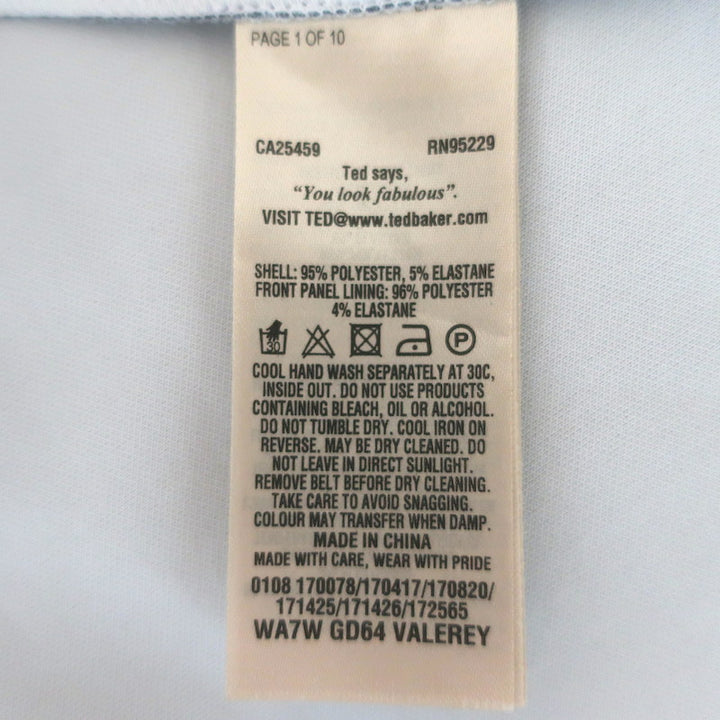 Ted Baker Valerey Belted Skater Dress Painted Posie Print Neoprene Size 2