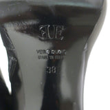 Ermanno Scervino Pierced Thigh High Boots Black Leather Size 38