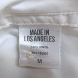 Buck Mason Long Sleeve Button Down Shirt White Cotton Size Medium