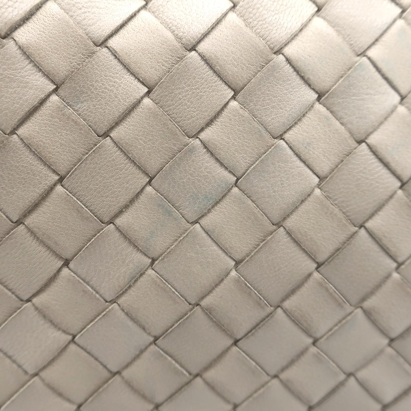 Vintage Bottega Veneta Intrecciato Small Front-Pocket Crossbody Bag Bone
