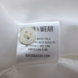 Buck Mason Long Sleeve Button Down Shirt White Cotton Size Medium