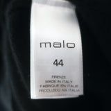 Malo Cashmere Sweater Dress Black Size 44 Cowl Neck 3/4 Sleeve