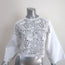 Valentino Lace Sweatshirt White Cotton-Blend Size Small Cropped Pullover