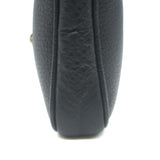 Vintage Christian Dior Small D Clutch Black Grained Leather