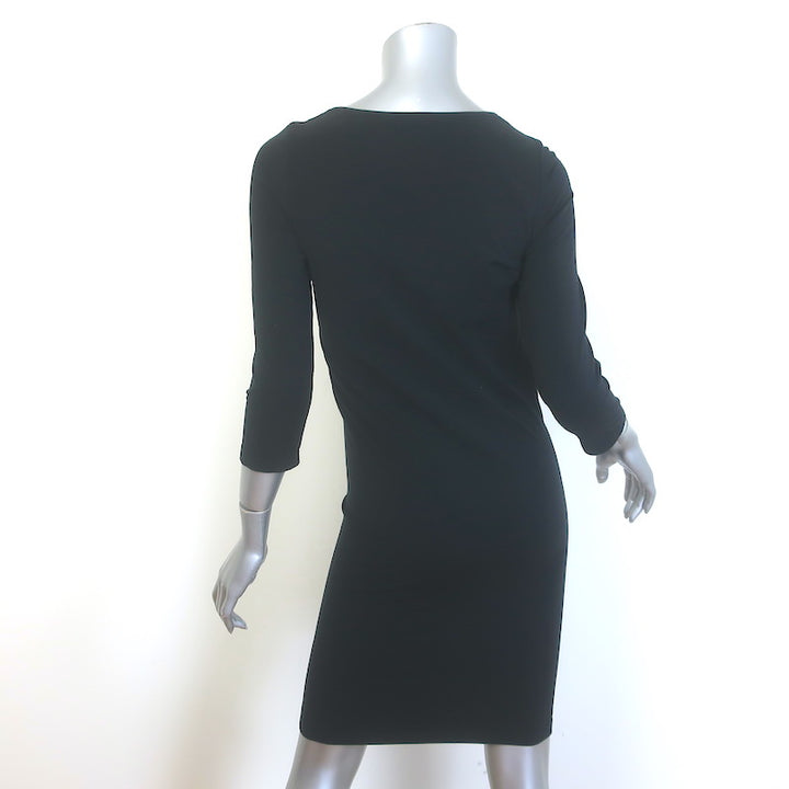 Wolford Barcelona 3/4 Sleeve Dress Black Stretch Knit Size Small
