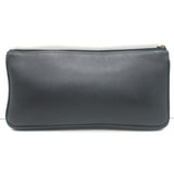 Vintage Christian Dior Small D Clutch Black Grained Leather