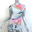 Emilio Pucci Zip-Shoulder Top Multicolor Printed Stretch Jersey Size US 6