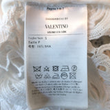 Valentino Lace Sweatshirt White Cotton-Blend Size Small Cropped Pullover