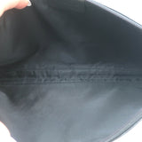 Vintage Christian Dior Small D Clutch Black Grained Leather