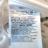 Valentino Lace Sweatshirt White Cotton-Blend Size Small Cropped Pullover