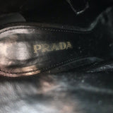 Prada Platform Ankle Boots Black Suede Size 41.5
