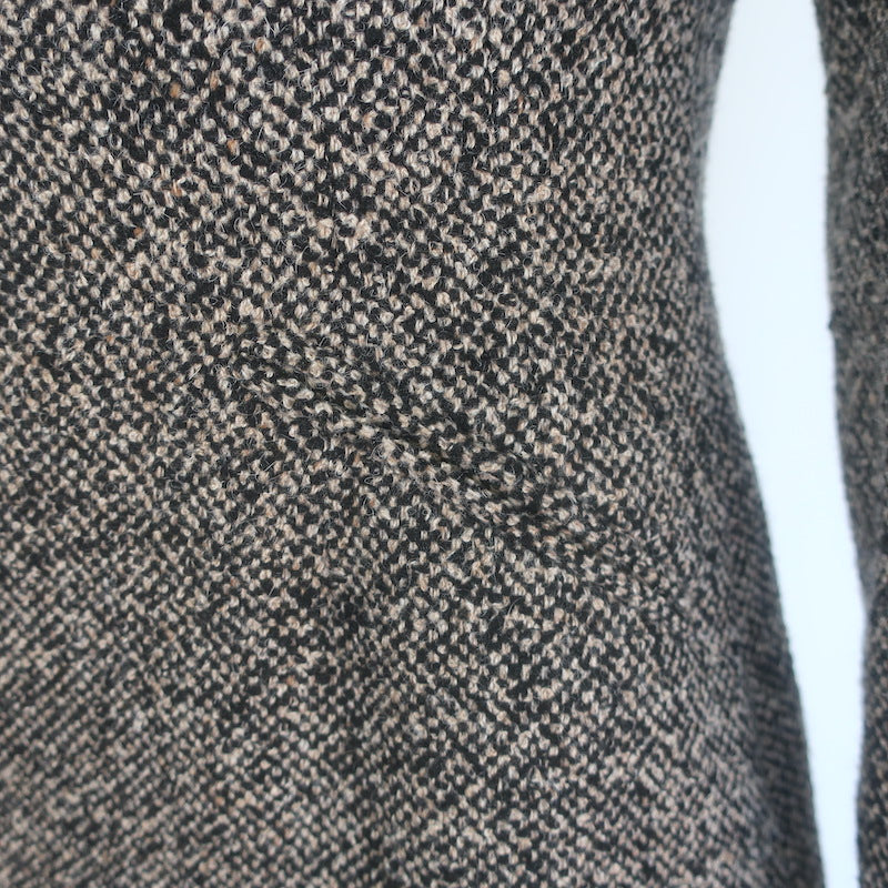Ralph Lauren Collection Tweed Blazer Taupe/Black Cashmere-Blend Size 6