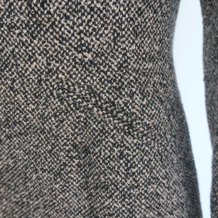 Ralph Lauren Collection Tweed Blazer Taupe/Black Cashmere-Blend Size 6
