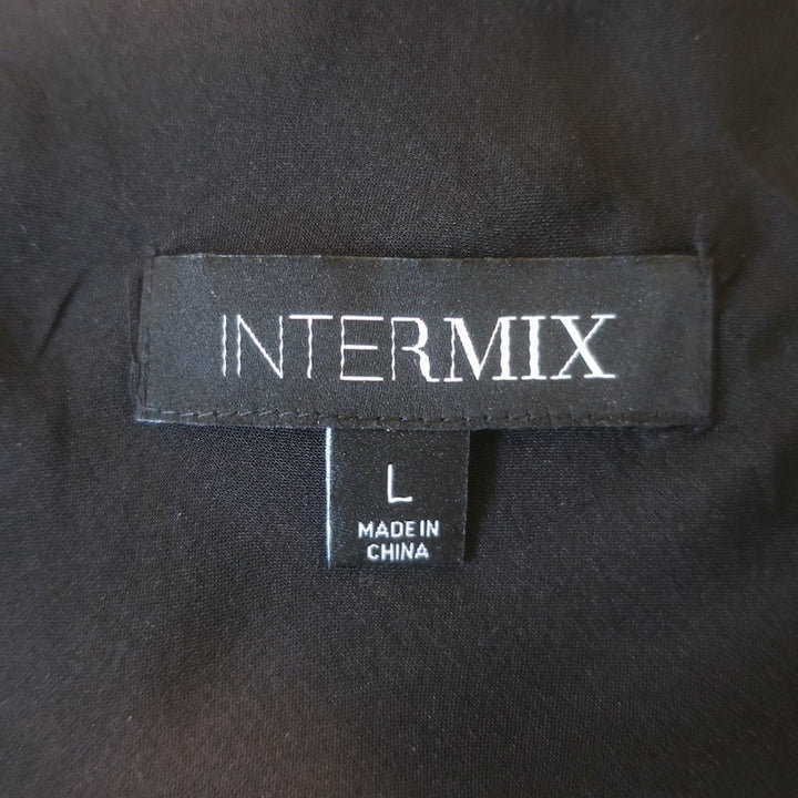 Intermix Fayette Cowl Neck Camisole Black Silk Satin Size Large