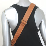 Vintage Christian Dior Baudrier Large Crossbody Saddle Bag Brown Leather
